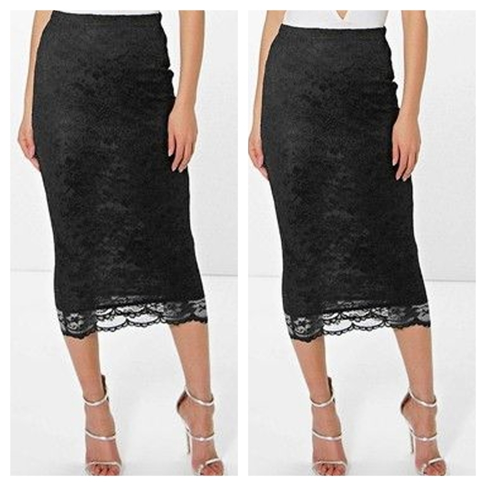 Gently worn (once) lace midi skirt